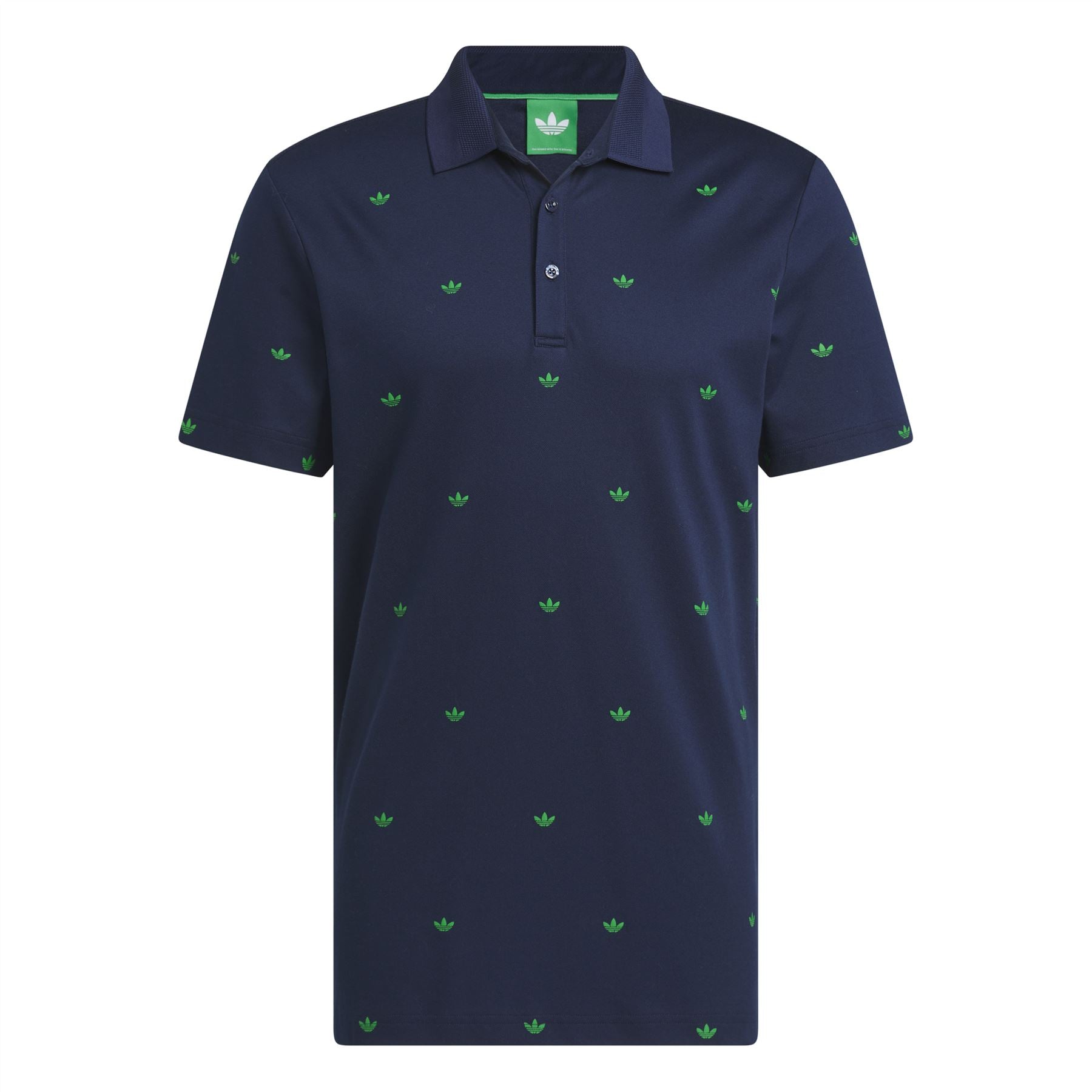 Printed Trefoil Polo Night Indigo