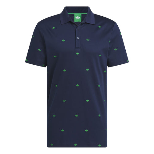 Printed Trefoil Polo Night Indigo