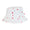 Womens Icon Print Logo Bucket Hat White/Red Print