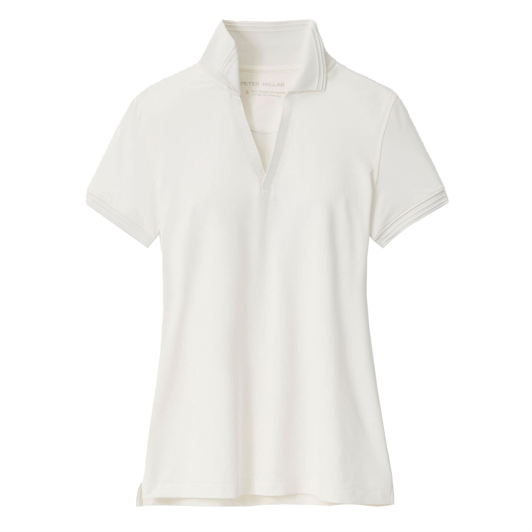 Womens Betty Drop V-Neck Polo Ivory