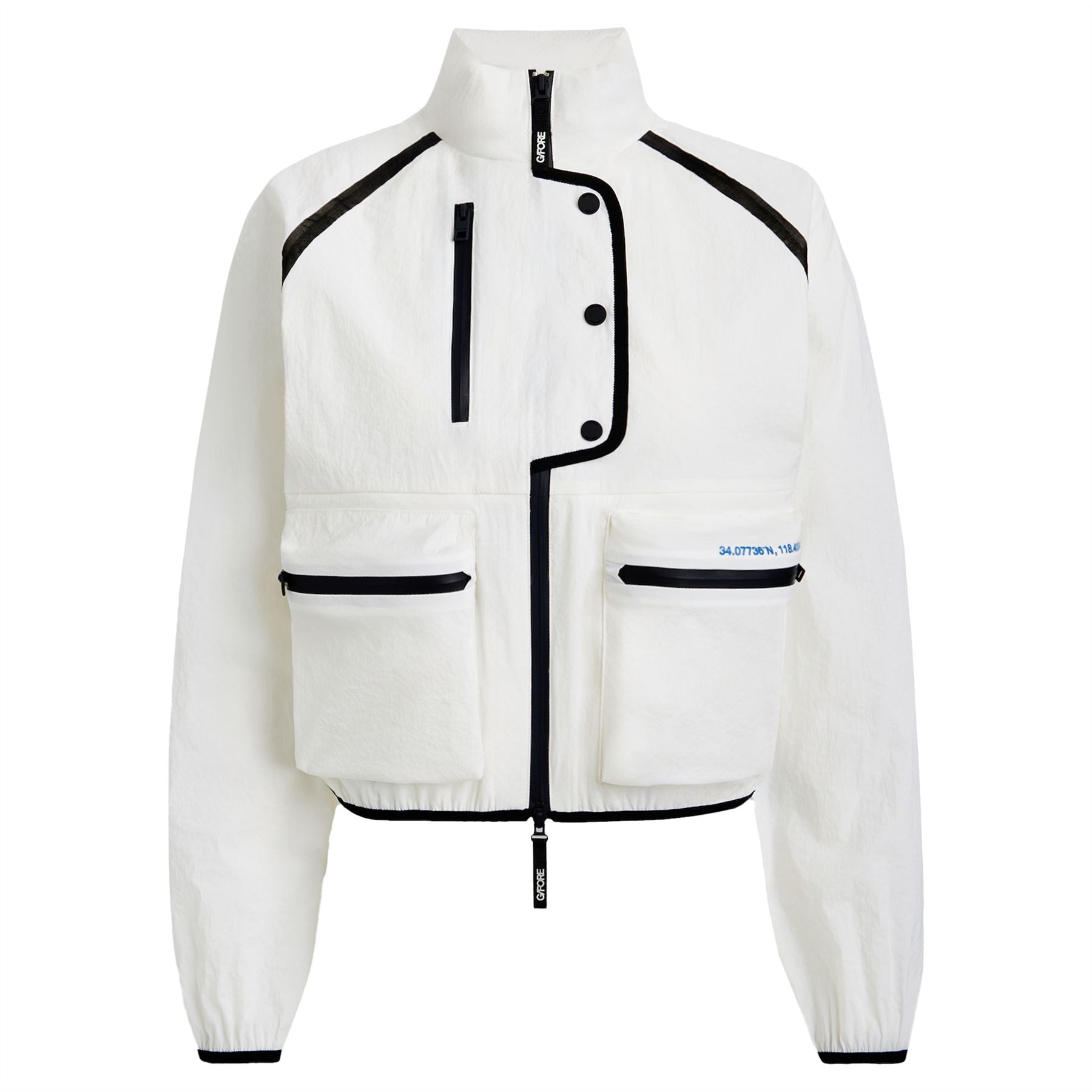 Womens Contrast Stretch Cropped OPS Windbreaker Snow