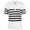 Womens Textured Stripe Knit Polo Navy Stripe