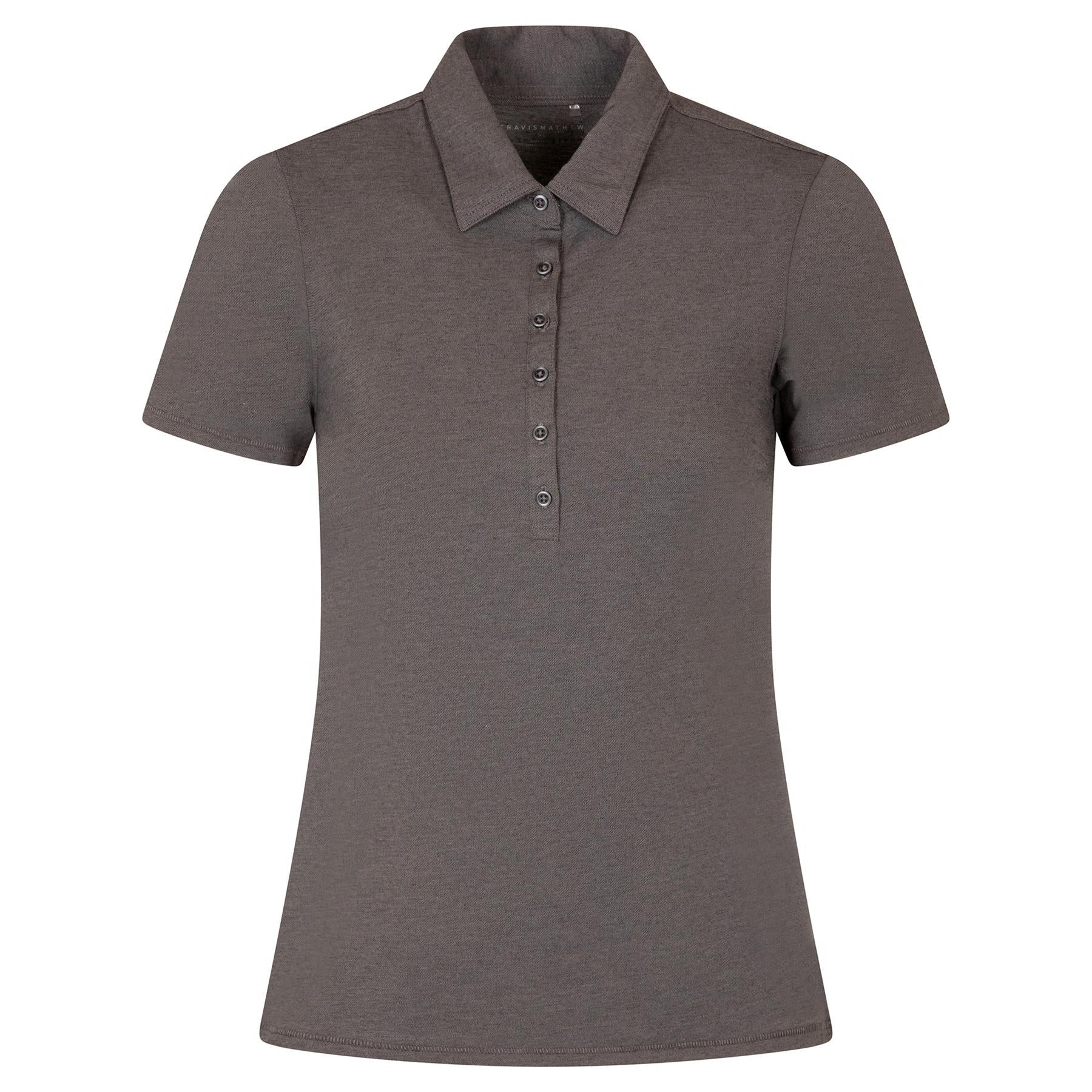 Womens Featherweight Active Polo Heather Black