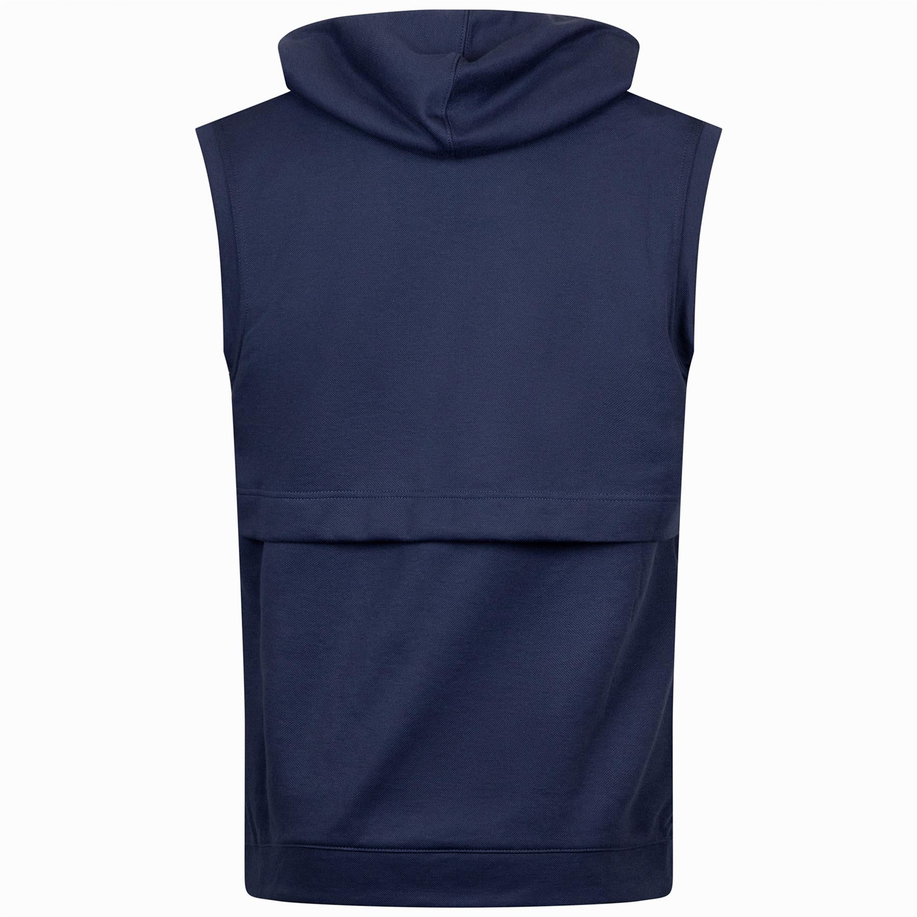 Tour Pique Vest Hoodie Midnight Navy/White