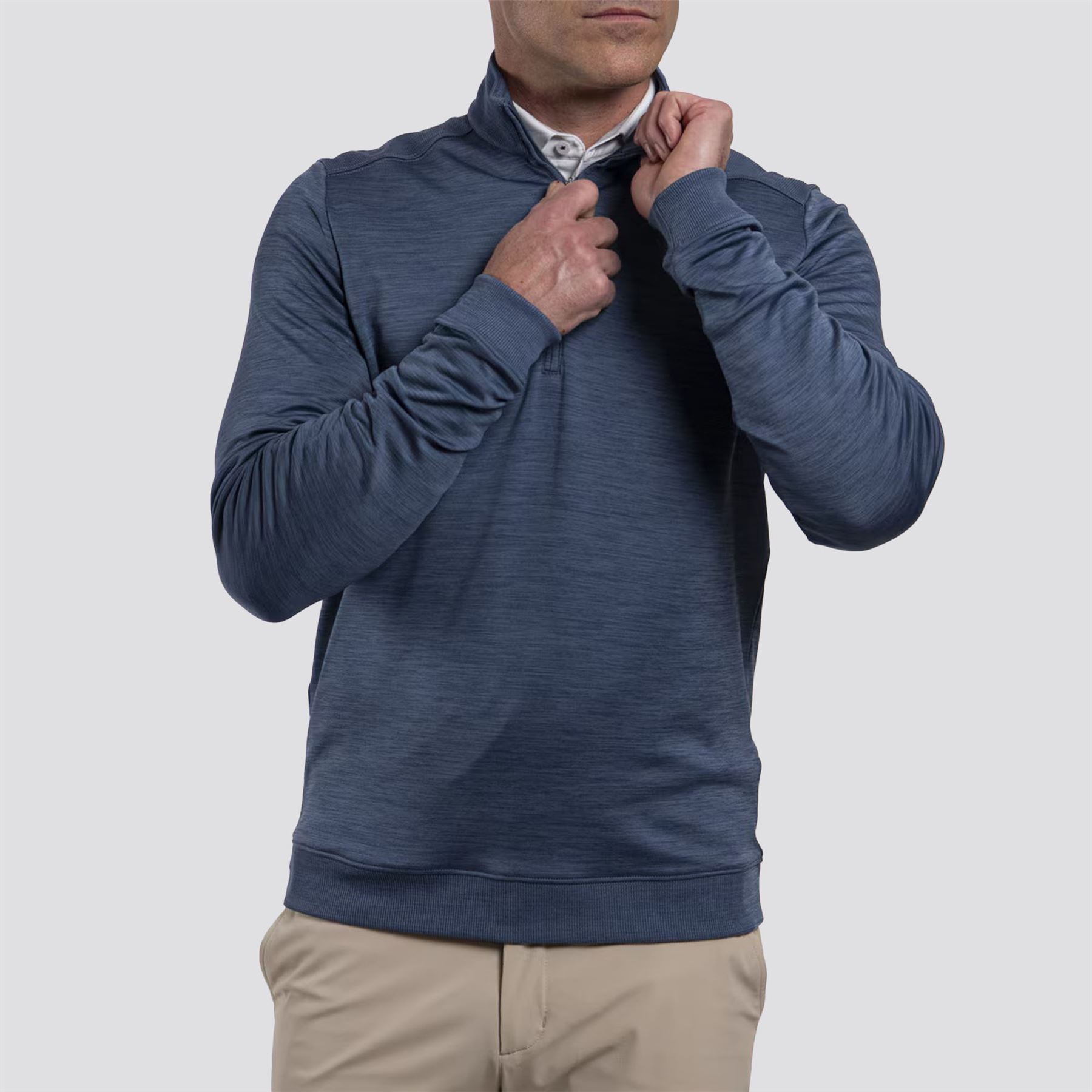 Liam Techwool Half Zip Mid Layer Admiral Blue