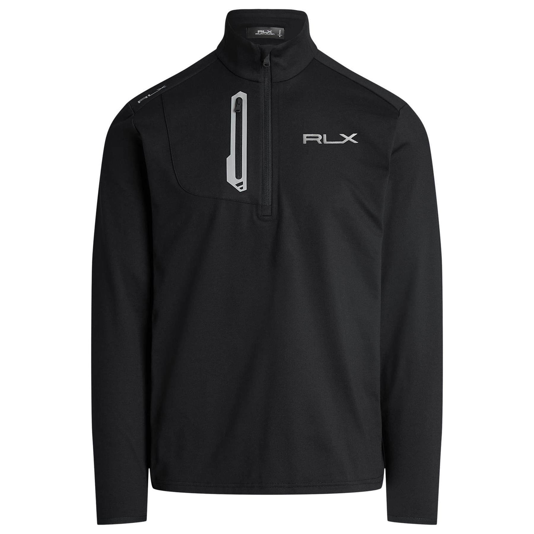 RLX Performance Jersey Quarter Zip Mid Layer Black