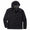Full Zip Windbreaker Hooded Jacket Print Black Flower Poster