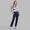 Womens Tech Pique Engineered Stripe SL Polo Snow