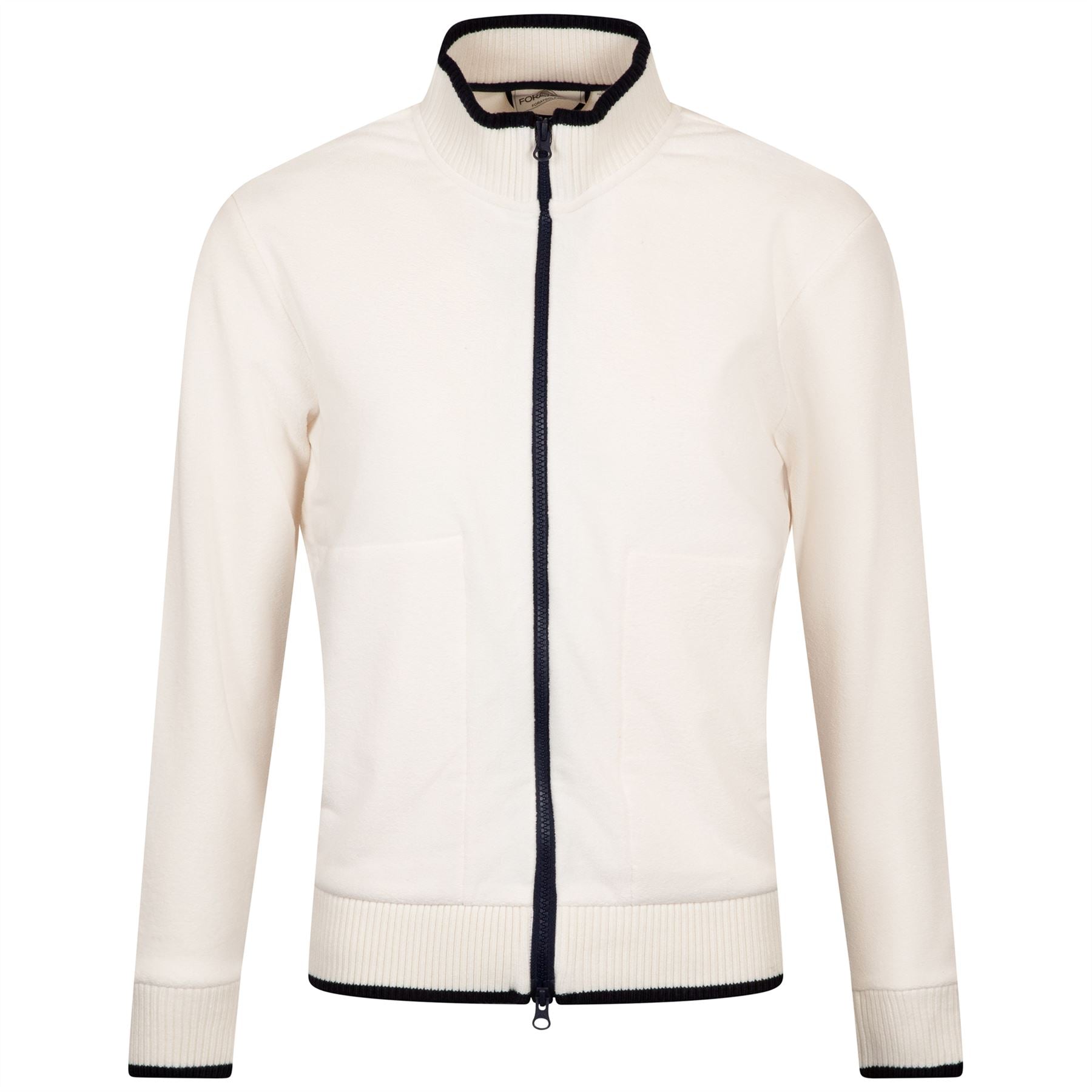 Womens Core Fleece Bomber Jacket White/Navy