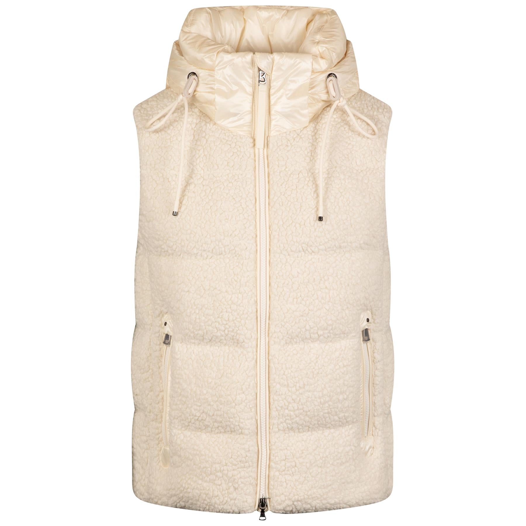 Womens Falka-D1 Hooded Vest Egg Shell