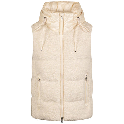Womens Falka-D1 Hooded Vest Egg Shell