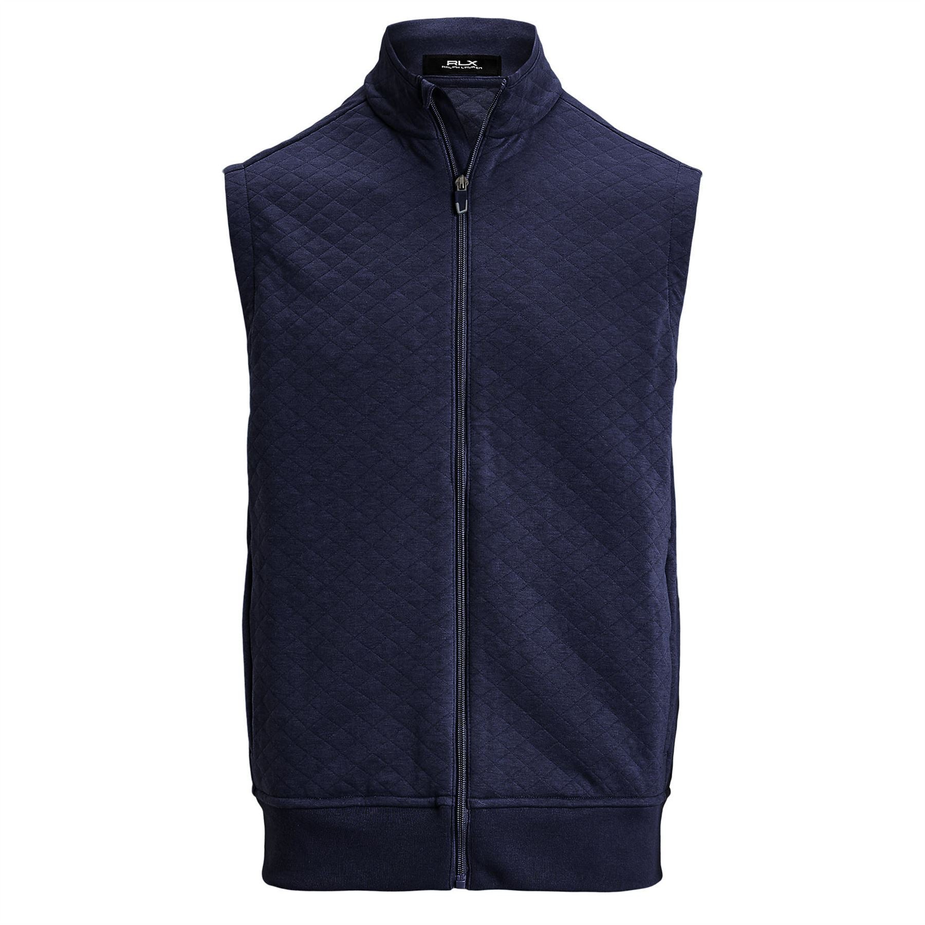RLX Full Zip Quilted Double Knit Pullover Refined Navy