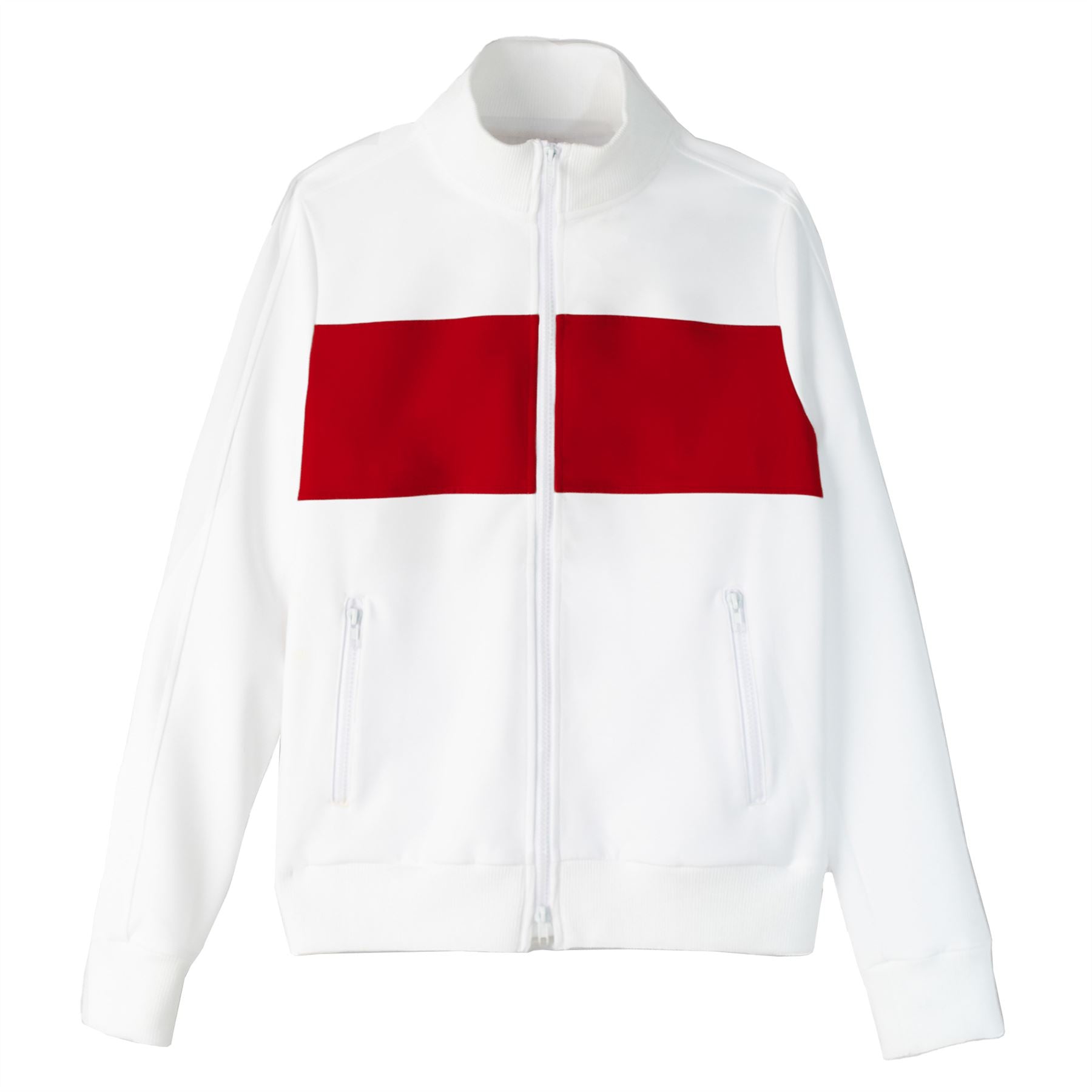 Womens Warm Up Jacket White/Sport Red