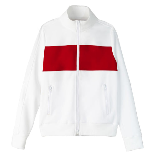 Womens Warm Up Jacket White/Sport Red