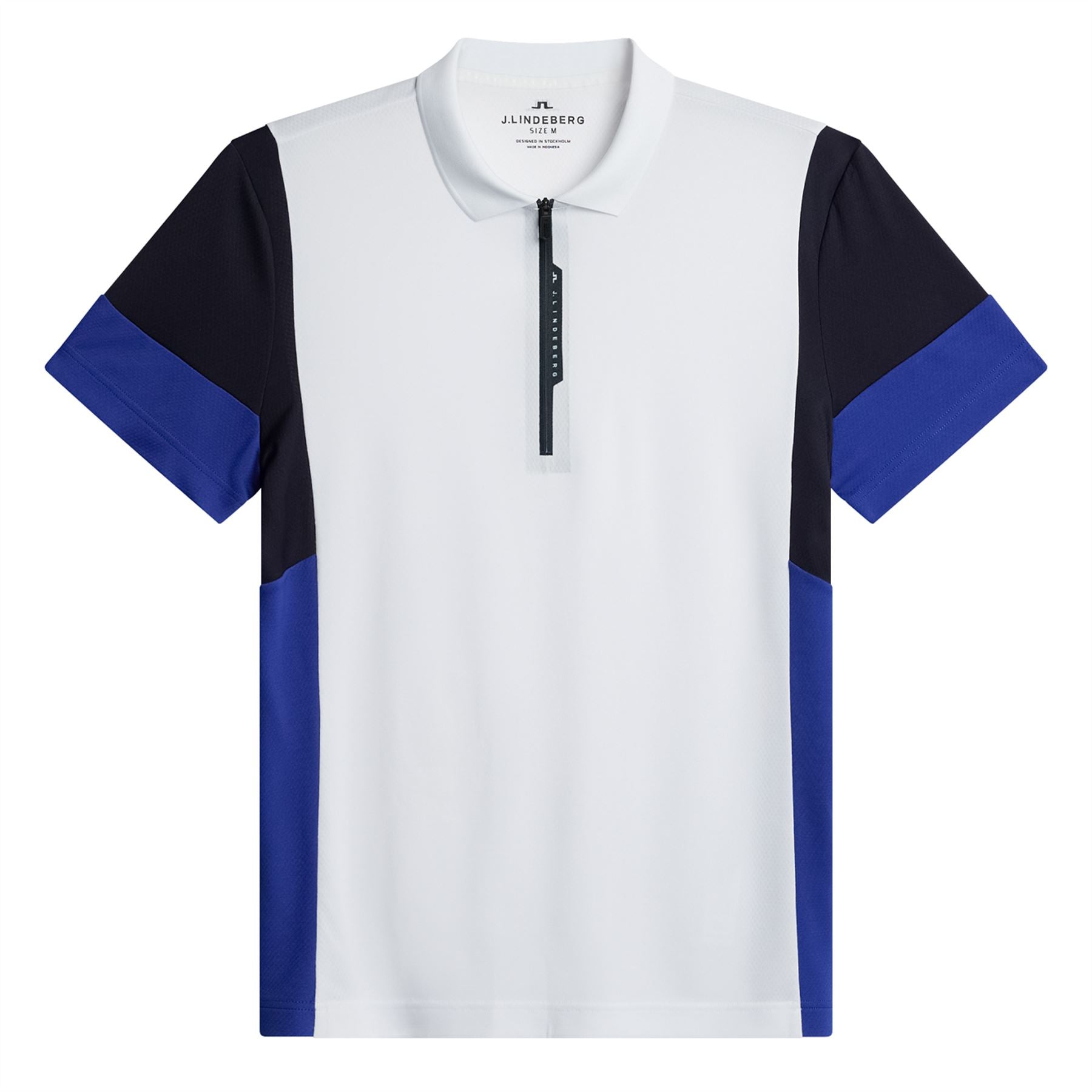 Nero Knit Circular Jacquard Polo White