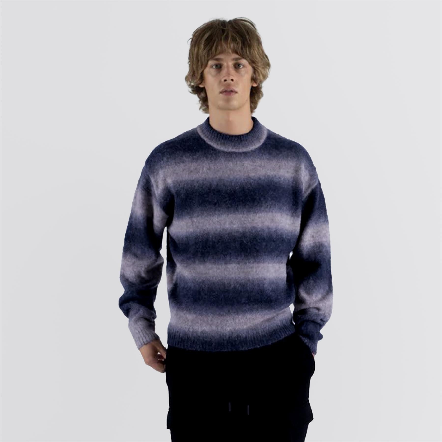 Cole Knit Mockneck Mohair Sweater Black