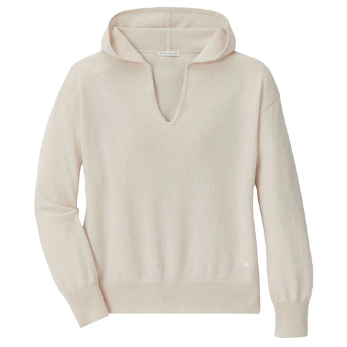 Womens Summer Cashmere Hoodie White Sand