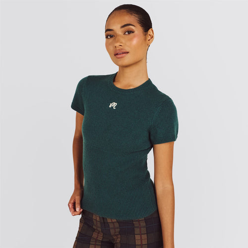 Womens Lisette Knit Top Hunter Green