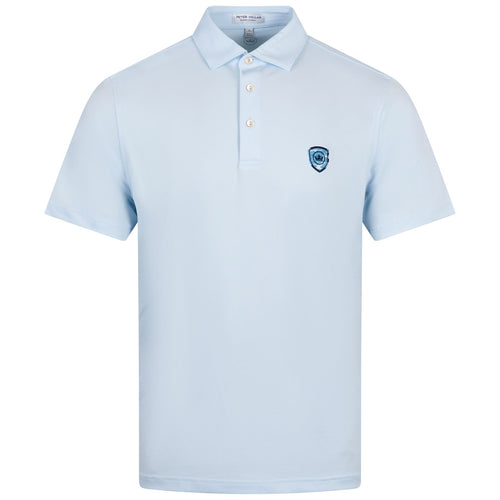 x TRENDYGOLF Camo Shield Solid Performance Jersey Polo Pale Blue