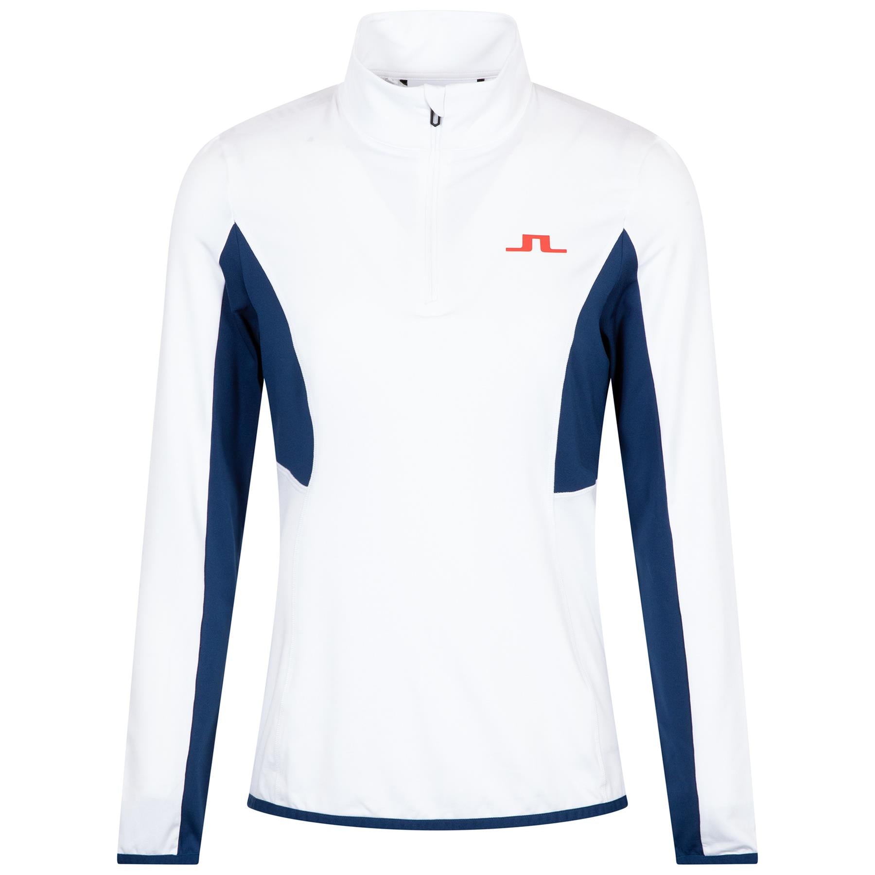 Womens Charlene Half Zip Mid Layer White