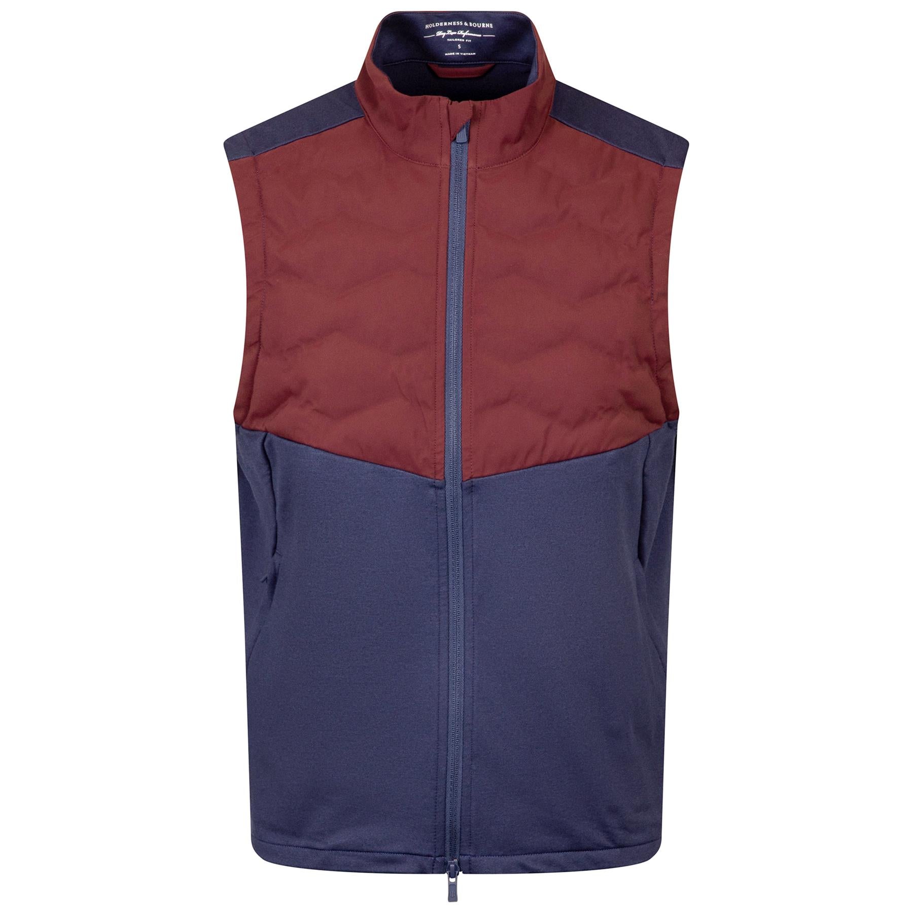 The Morris Vest Navy/Dark Claret