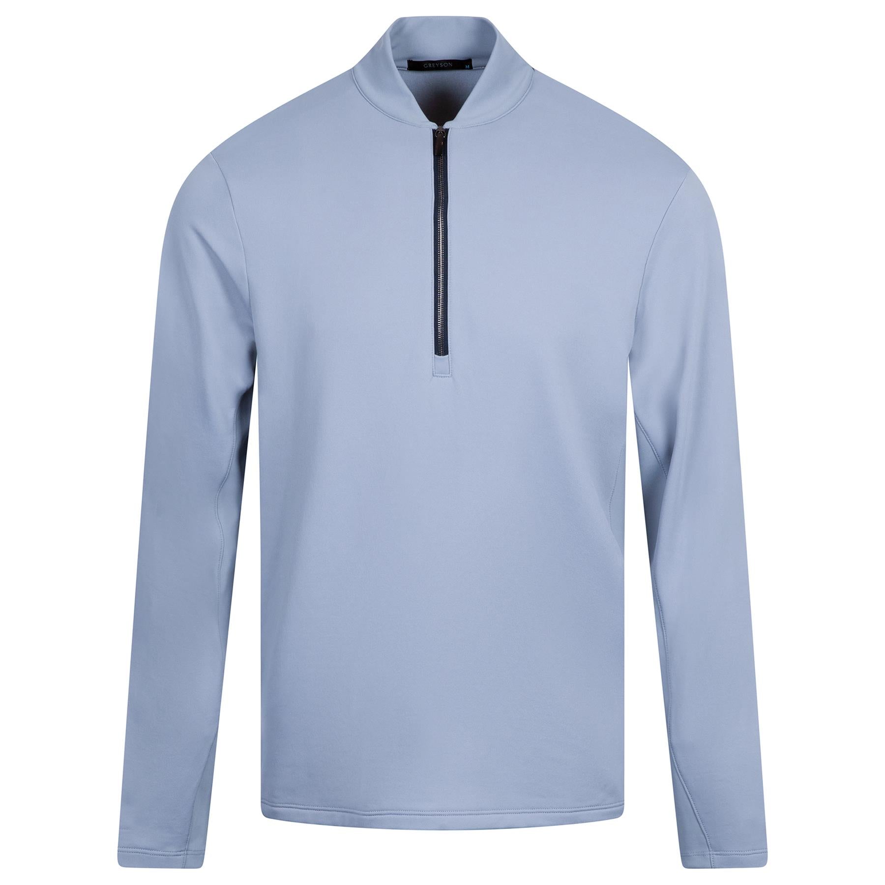 Siasconset Quarter Zip Logo Mid Layer Moonstone