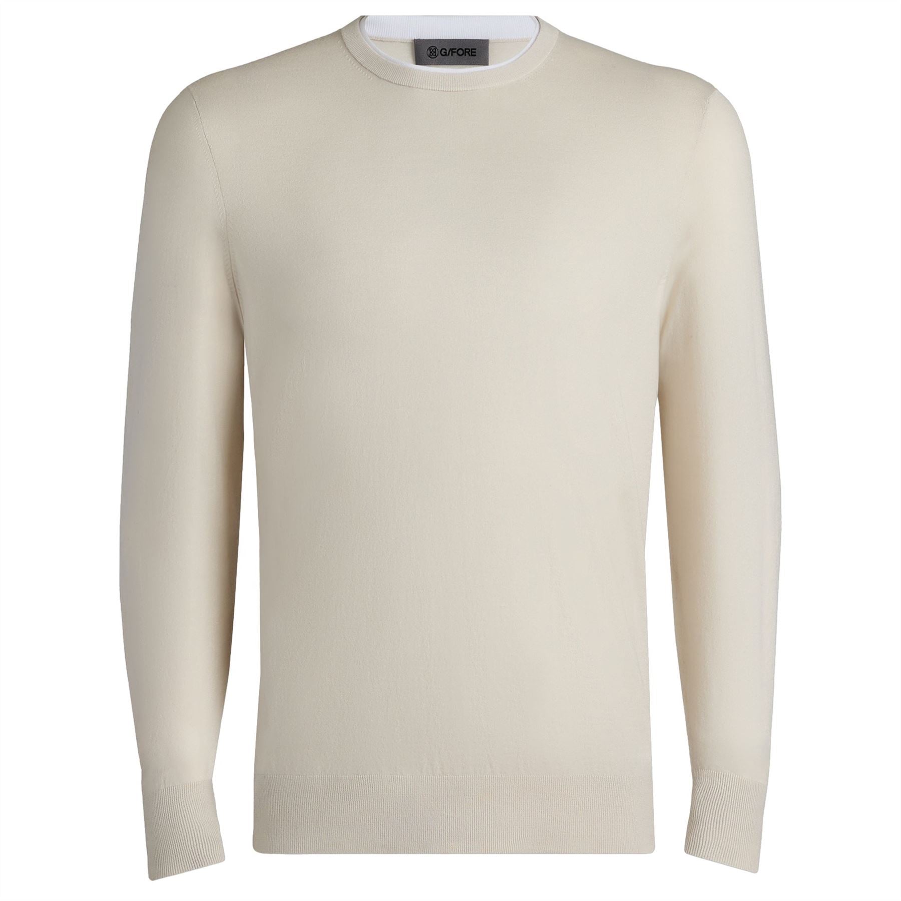 Merino Wool Blend Crewneck Sweater Stone