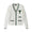 Womens T Cardigan White/Pine Green