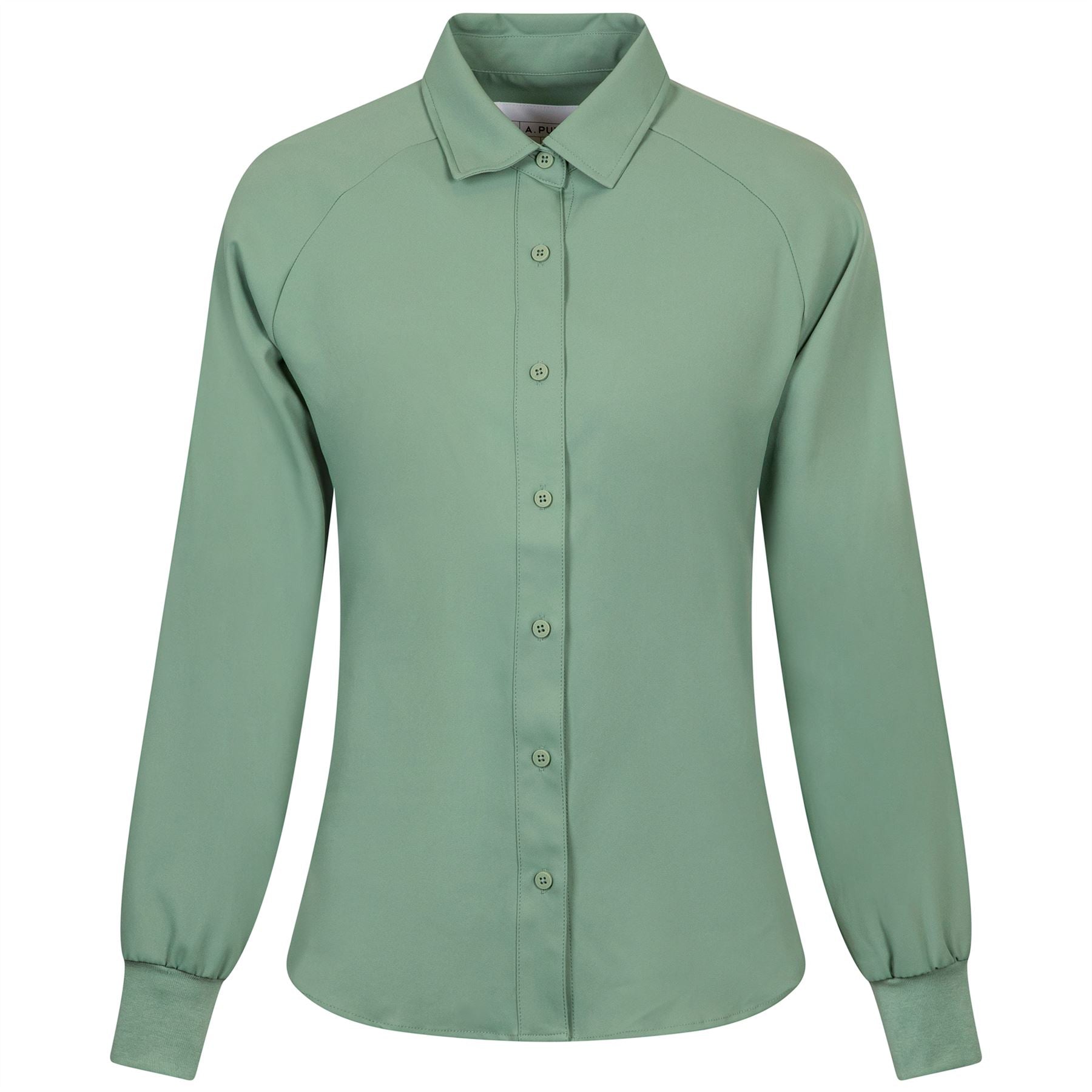 Womens Raglan Button Up Shirt Chive