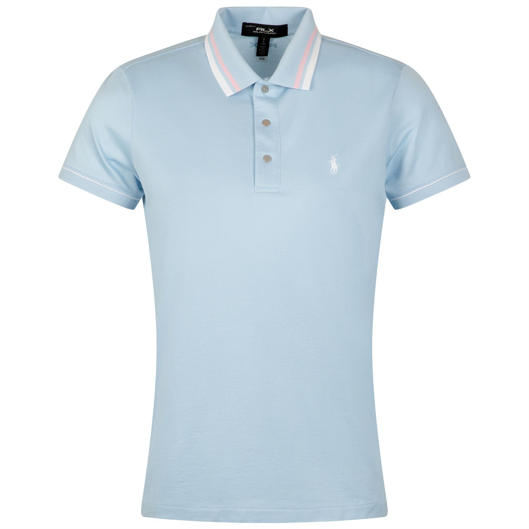 Womens RLX Tailored Fit Val Tour Pique Polo Cold Springs/Pink/White