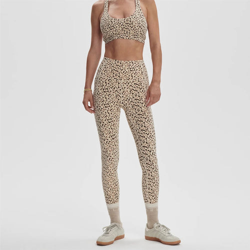 Womens Move Pocket High 25-Inch Leggings Almond Abstract Leopard