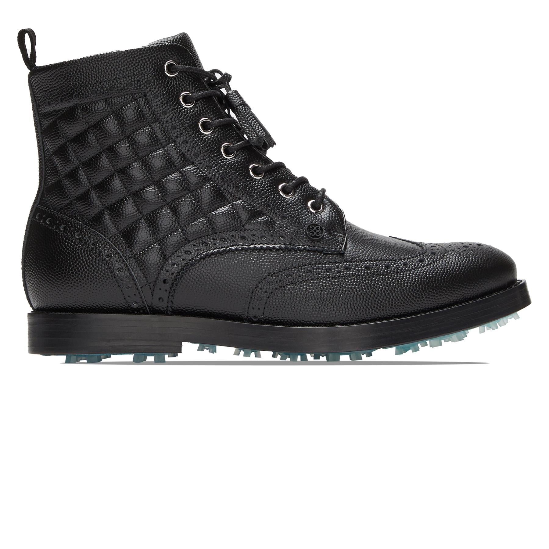 Womens GALLIVANTER Quilted Leather Luxe Golf Shoes Onyx