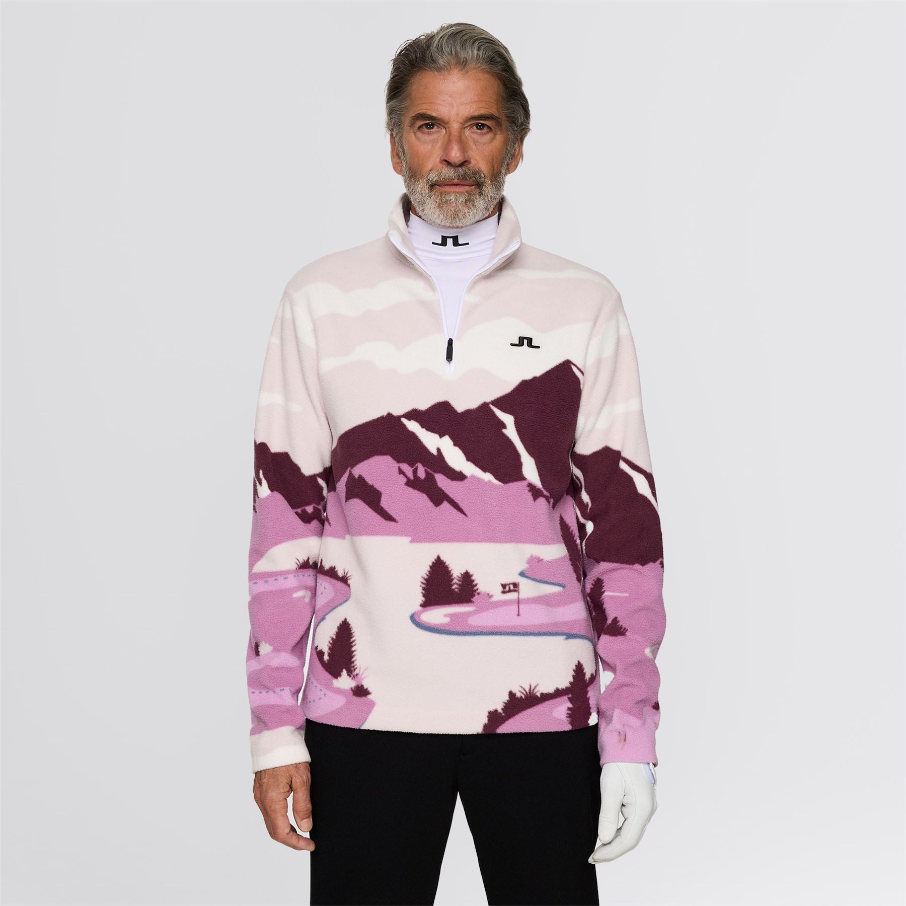 Sammie Pile Lightweight Jacket Landscape Fleece Purple