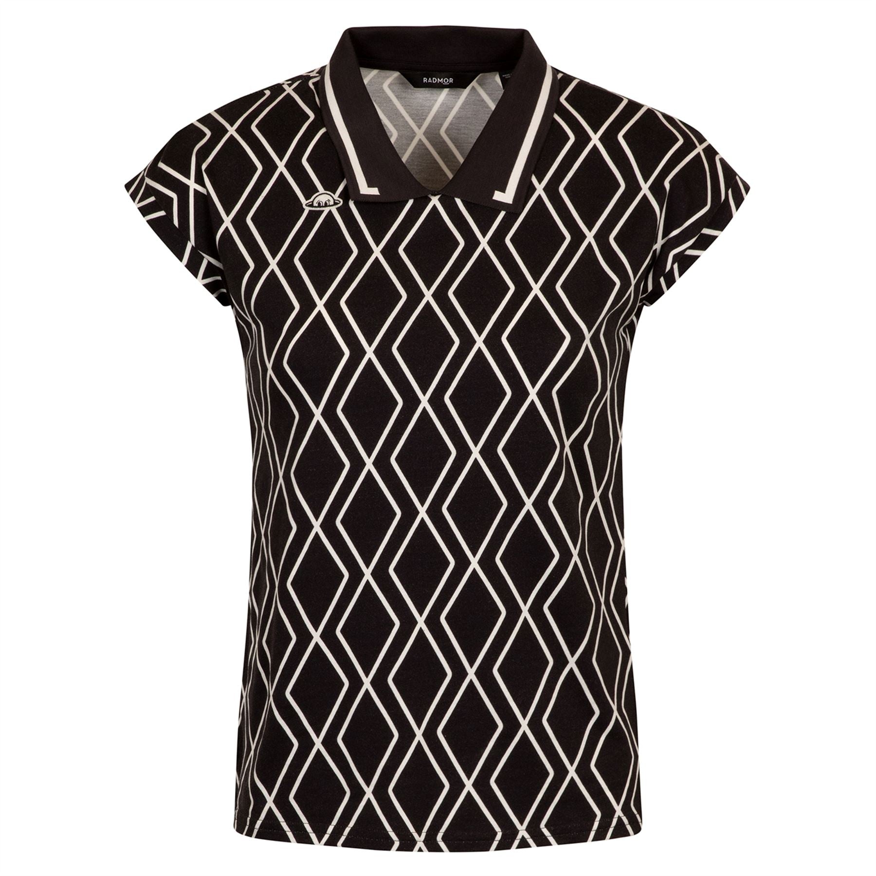 Womens Karley Deco Diamond Polo Blue Graphite/Snow White