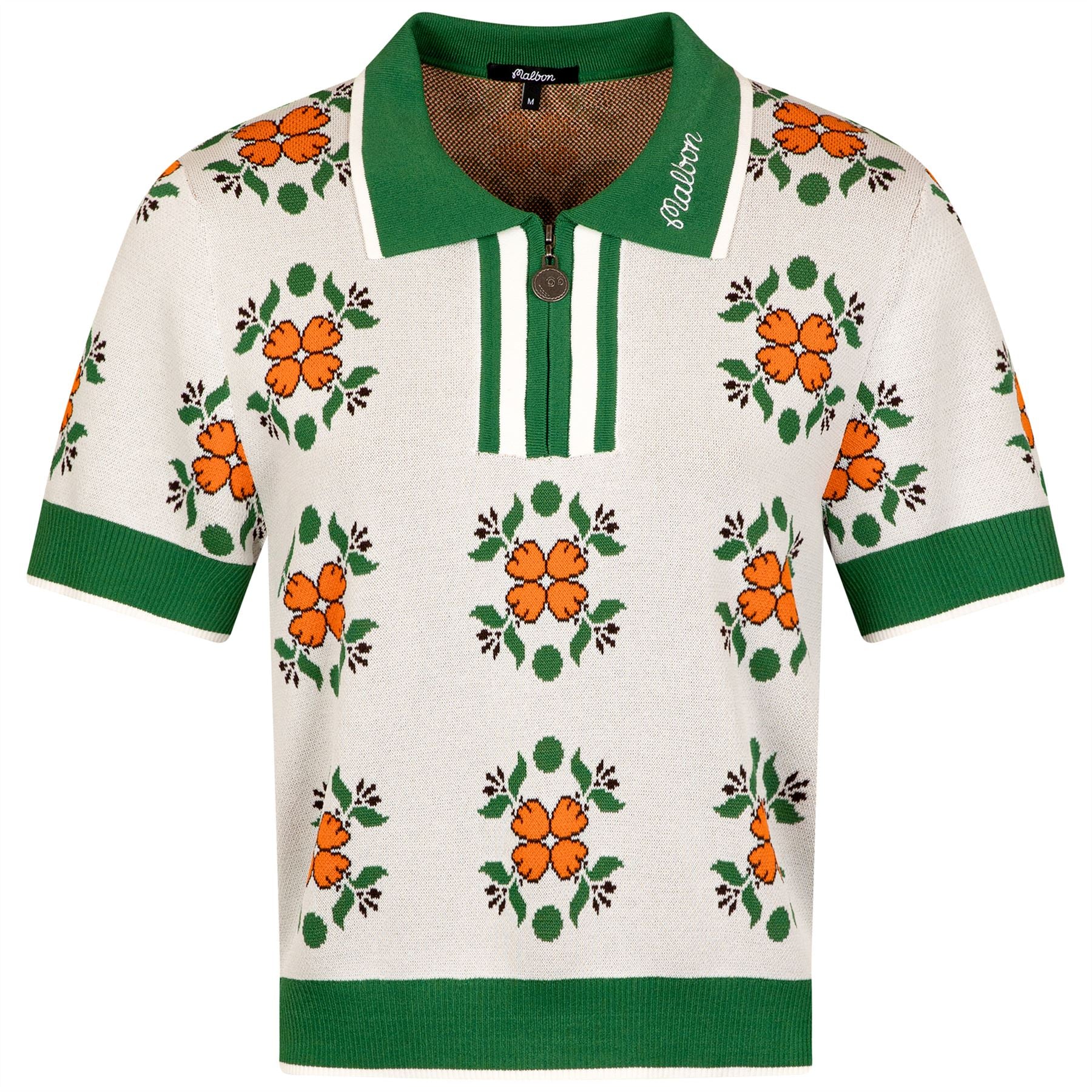 Womens Lucia Quarter Zip Polo Ivory Multi