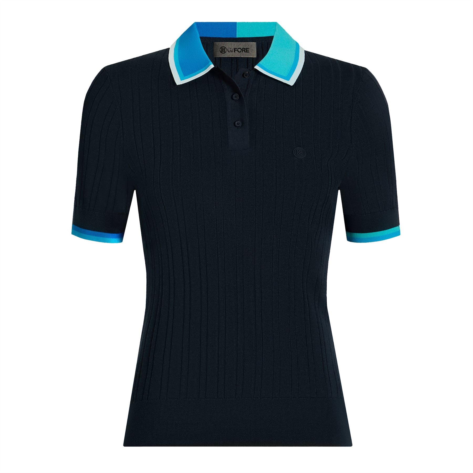 Womens Cotton Blend Sweater Polo Twilight/Lisbon