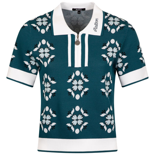 Womens Lucia Quarter Zip Polo Ocean Multi