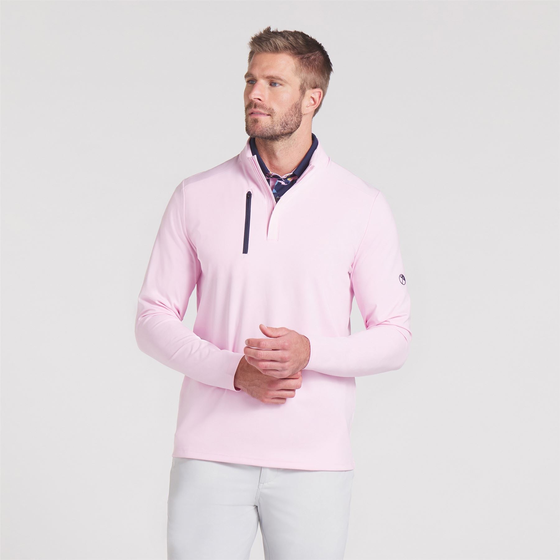 x AP Cloudspun Tech Quarter Zip Pale Pink