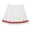 Womens Ribbon Pleated Skirt White/Sport Red