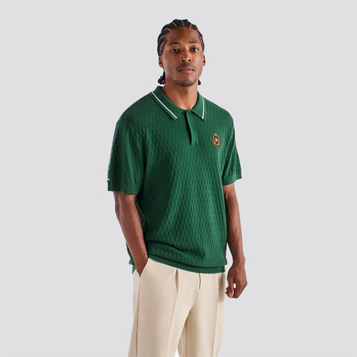 Crest Knit Polo Myrtle