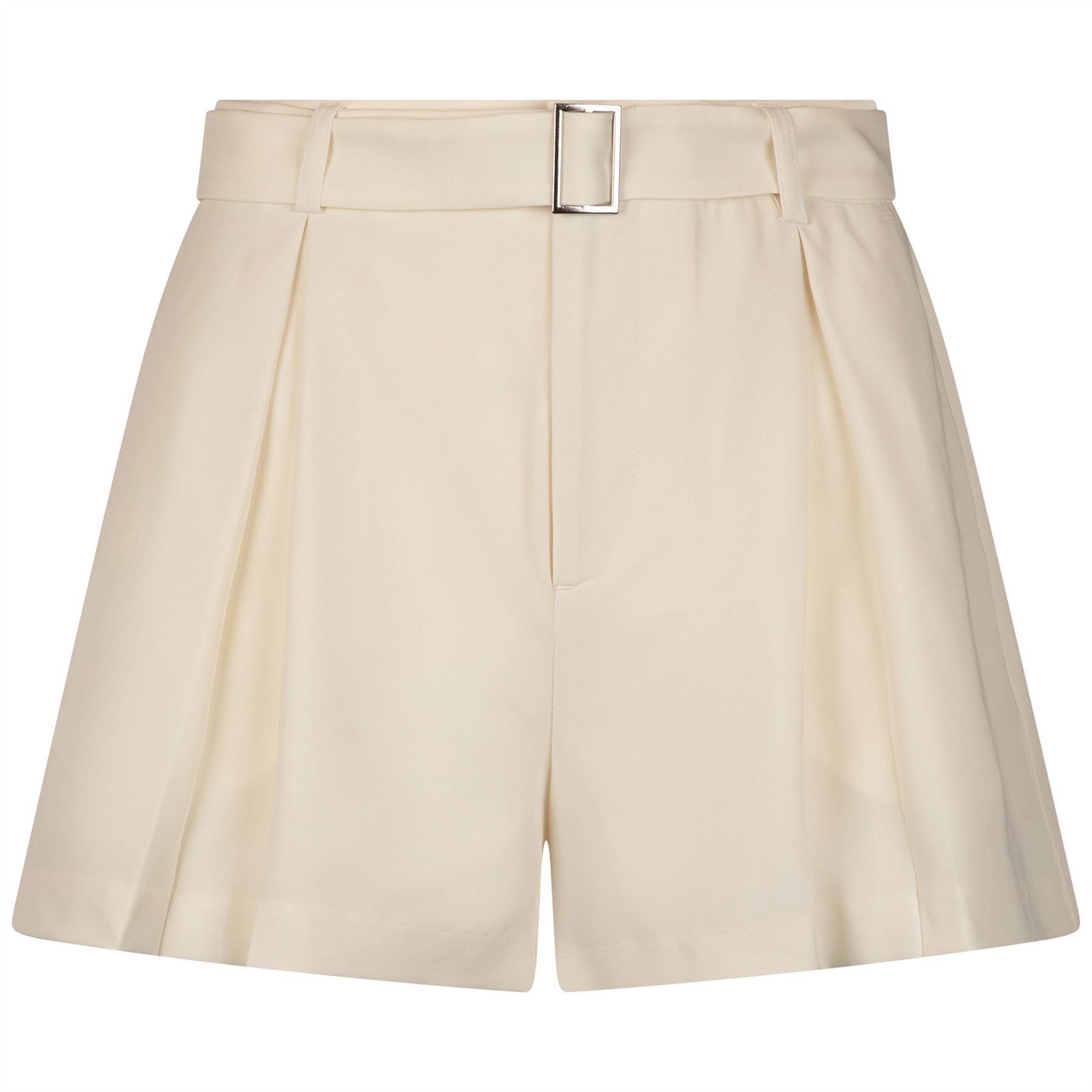 Womens Amara Pleated Shorts Ivory