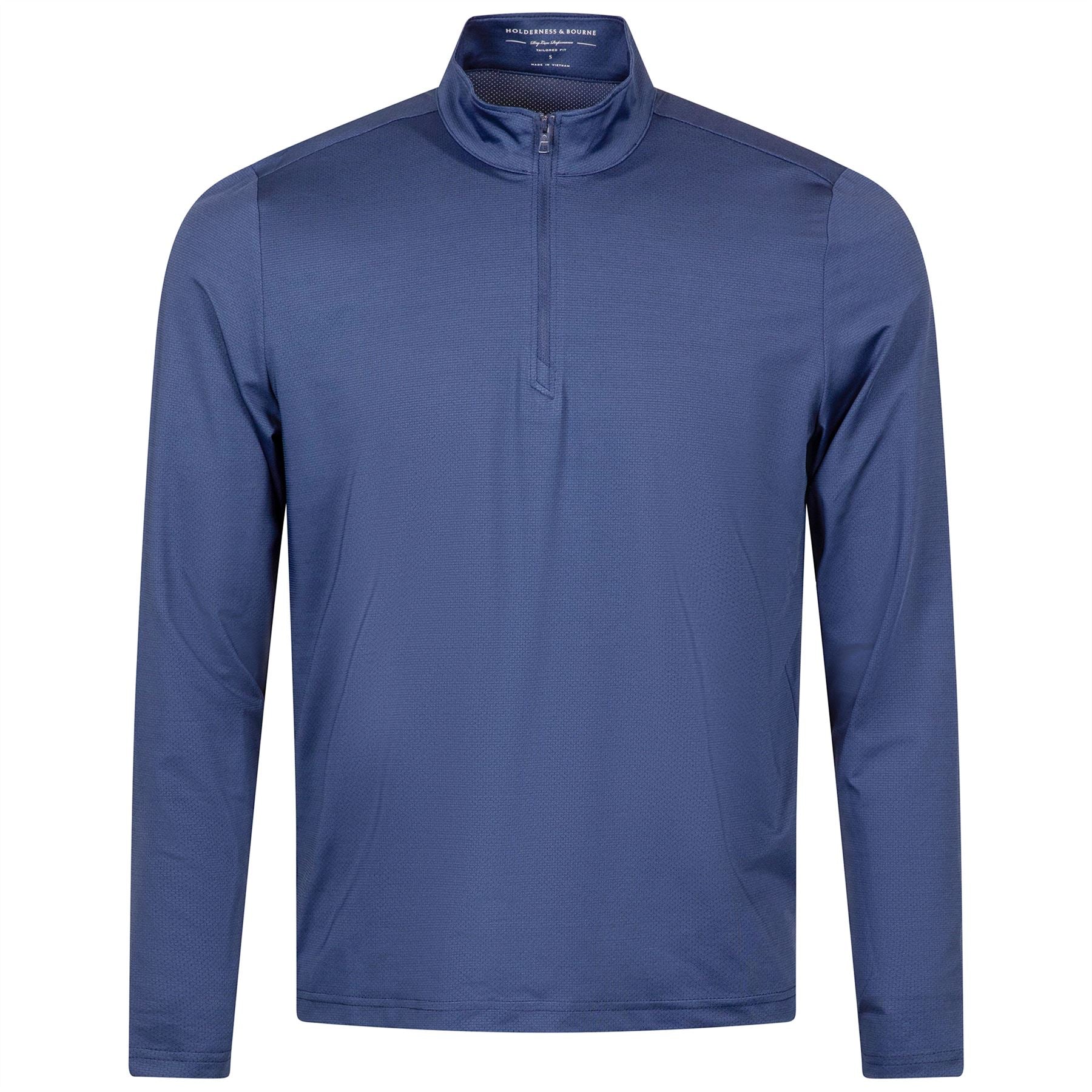 The Bell Quarter Zip Mid Layer Heathered Navy