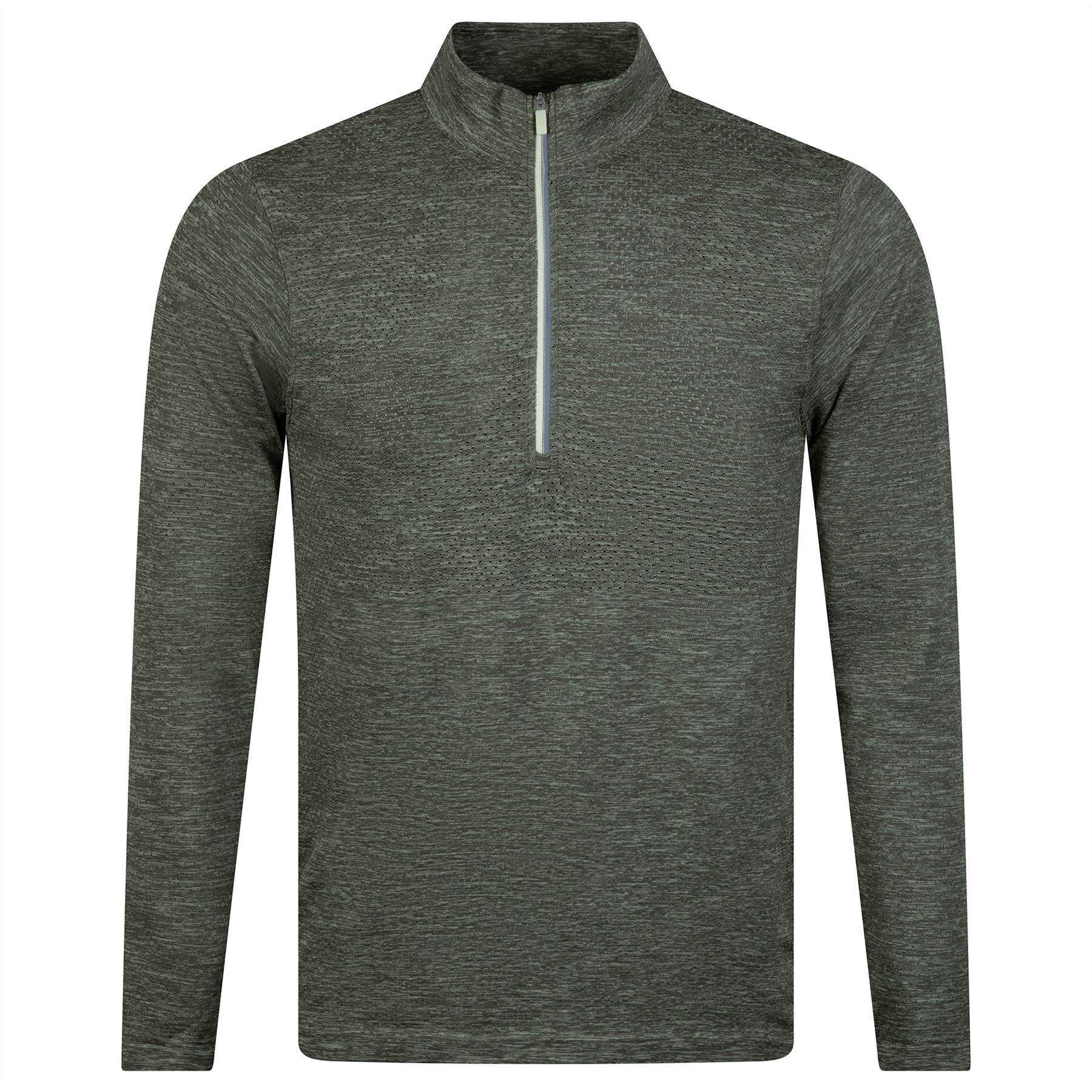 x TRENDYGOLF Metal Vent Tech Midweight Half Zip Dewy/Army Green