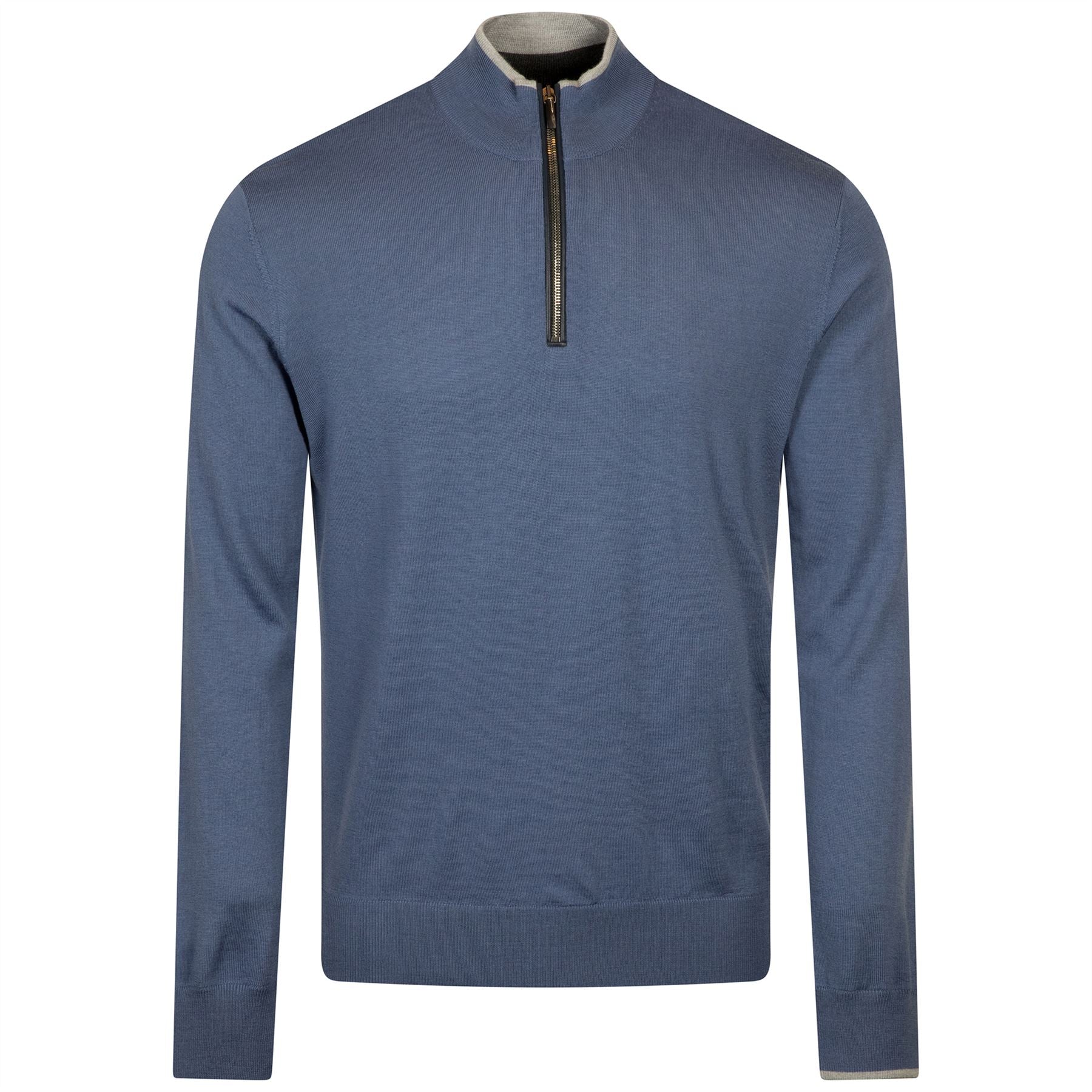 Sebonack Merino Quarter Zip Mid Layer Falcon