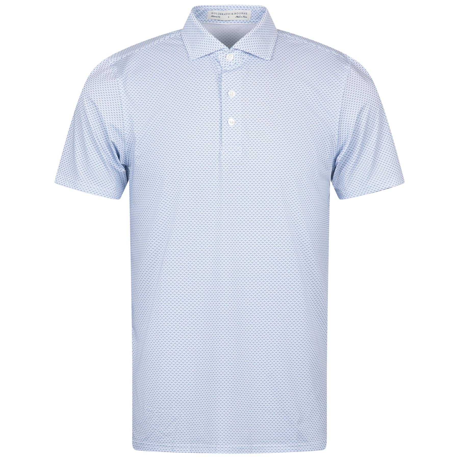 The Simmons Polo White/Aberdeen Blue/Skye