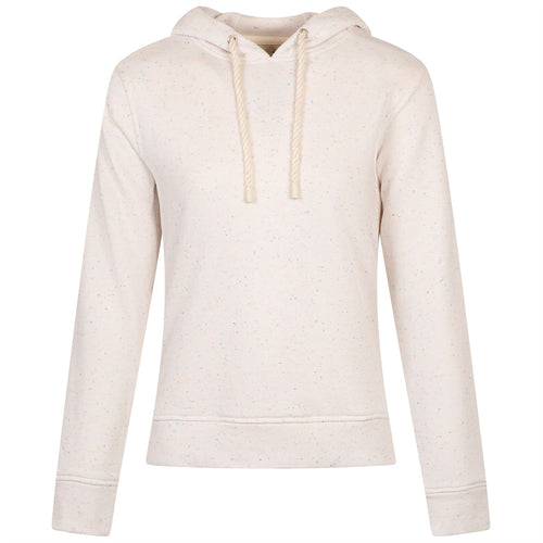 Womens Cotton Speckle Hoodie Off White