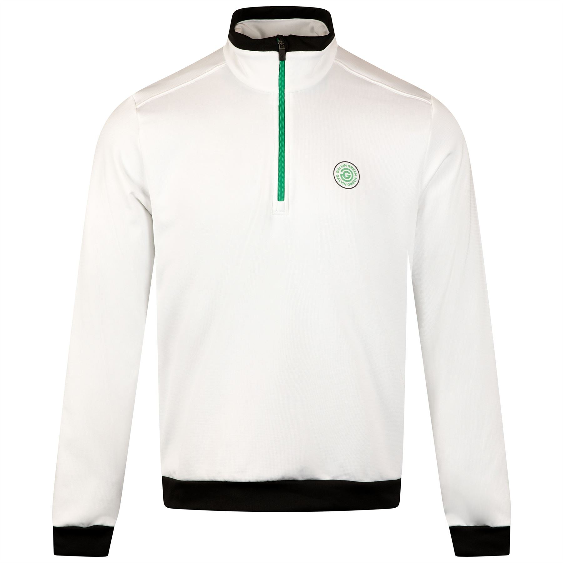 Dario Half Zip Pullover White/Golf Green