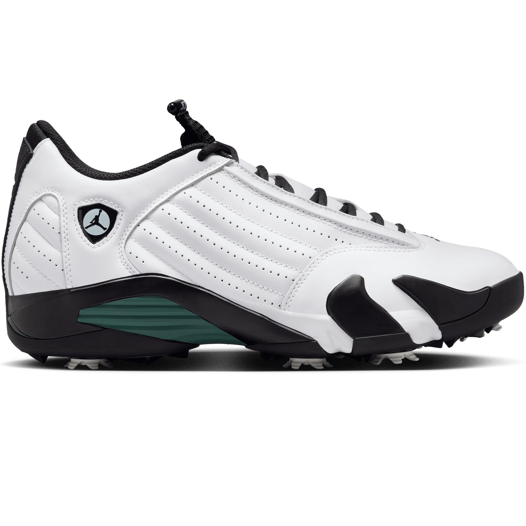 Air Jordan 14 Golf Shoes White/Oxidized Green/Black/Glacier Blue