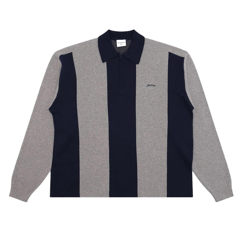 Kenway LS Knit Polo Sweater Heather
