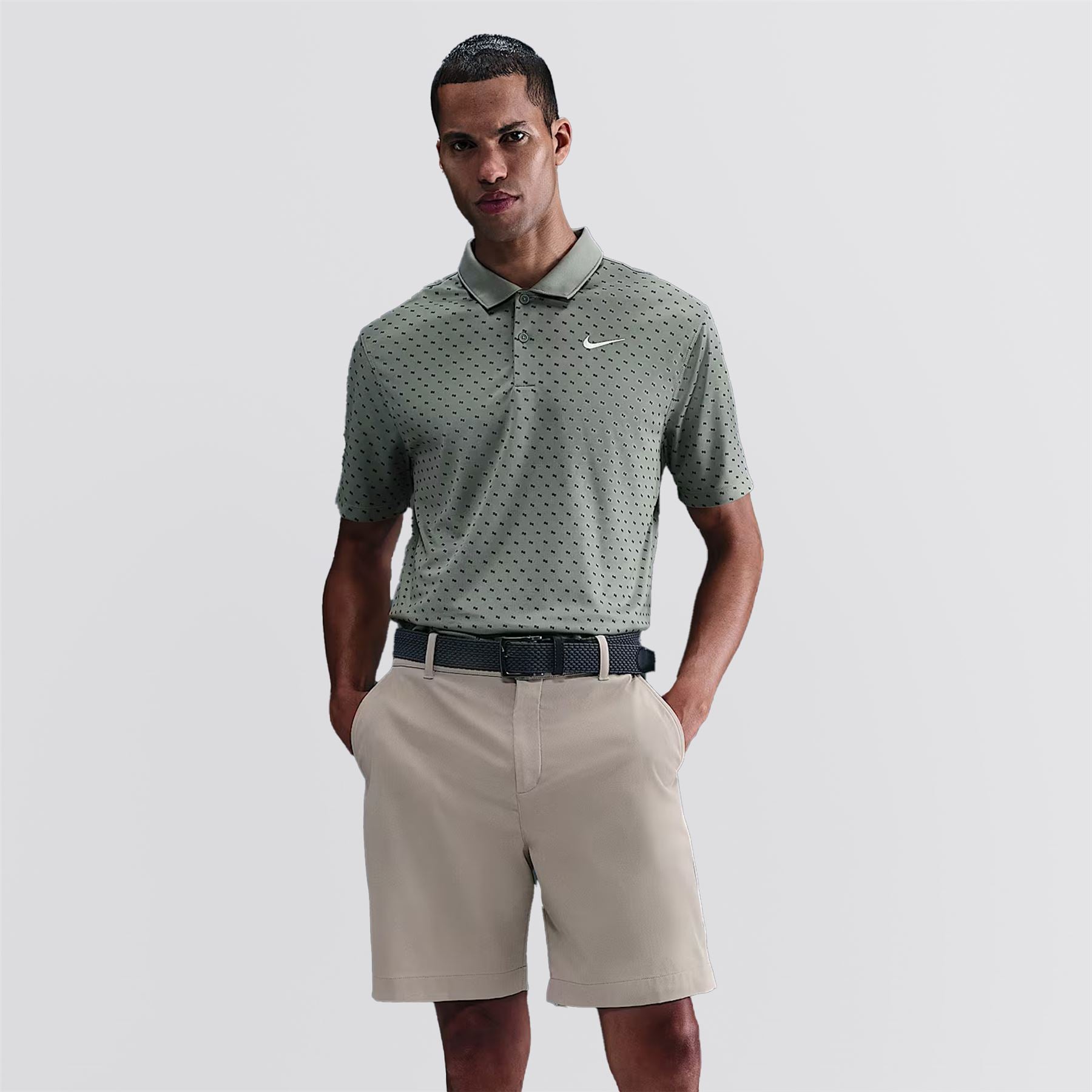Dri-FIT Victory+ Printed Polo Clay Green/White